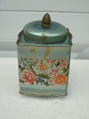 Vintage Murray Allen Regal Crown Confections Tin  Decorativ e Flowers