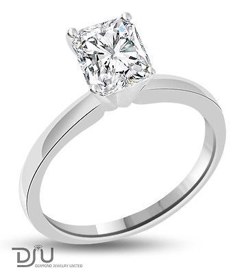 04 CT G/VS2 CUSHION DIAMOND SOLITAIRE ENGAGEMENT RING 14K WHITE GOLD