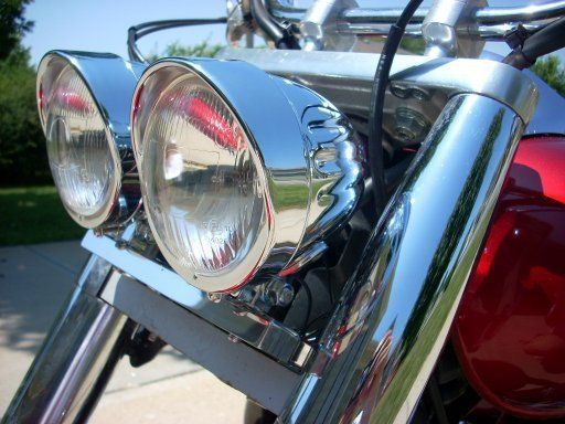 Dual 2 Headlight Mount Harley Davidson Dyna Street Bob custom chopper