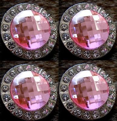 BERRY CRYSTALS BLING CONCHOS HORSE SADDLE HEADSTALL PINK CLEAR TACK