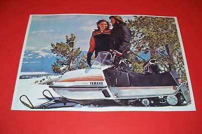 79 YAMAHA ENTICER 300 SNOWMOBILE POSTER Blue Skys srx vintage ET