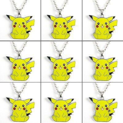 9pcs Pokemon Pikachu Pendants Necklaces Girl Birthday Party Gifts