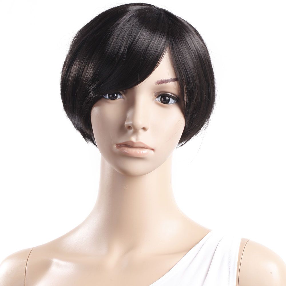 Newly listed New Womens Short Straight Middle Parting Hair Wig Anime