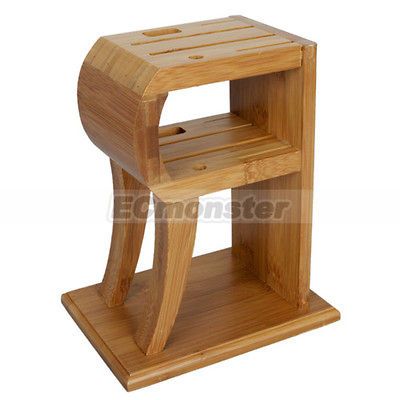 New Kitchen Multi function al Bamboo R Type Kitchen Knife Holder