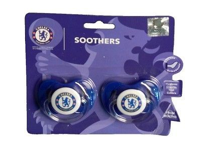 Chelsea Football Soothers Dummies Orthodontic