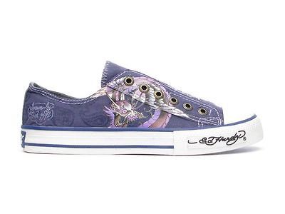 Ed Hardy Womens Lowrise Bangkok Slip On Sneaker Shoes Purple