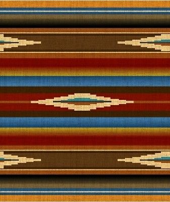 Yucatan Cocoa Southwest Aztec Fleece Fabric Print by the Yard o22076