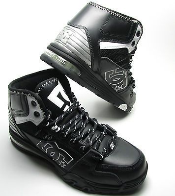 DC VERSATILE WR HIGH SIZE 7 TO 13 BLACK METALLIC SILVER MEN SHOES