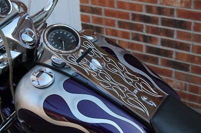 FLHR Harley Road King Dash Cover Tribal Flames RoadKing 1994 2007