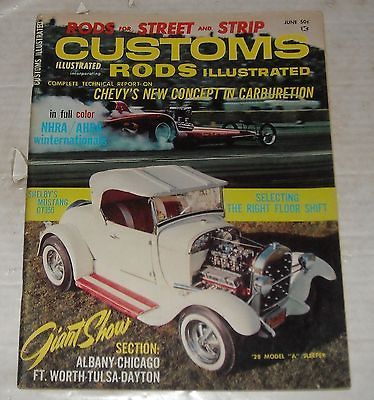 June 1965 CUSTOMS RODS ILLUSTRATED CAR AUTO MAGAZINE SHELBY MUSTANG