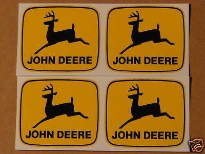 JOHN DEERE 2 inch 2 legged Black Deer Computer Cut DECALS Tractor