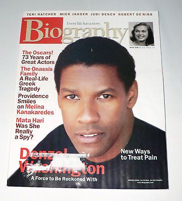 2002*Biography Magazine*Denzel Washington*Mata Hari*Onassis Family*