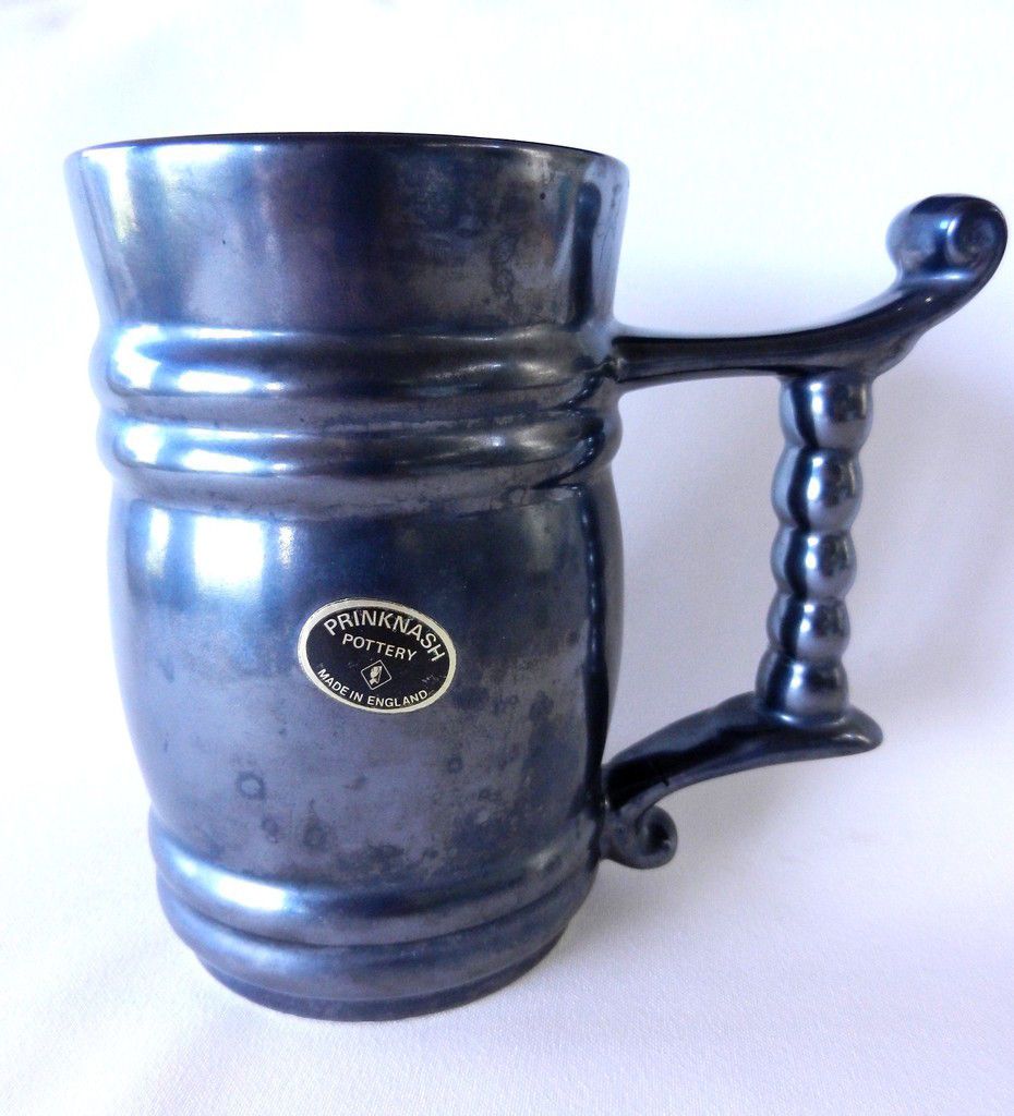 PRINKNASH ABBEY MUG GUNMETAL PEWTER GLAZE 1950s PRINKNASH ENGLAND 13