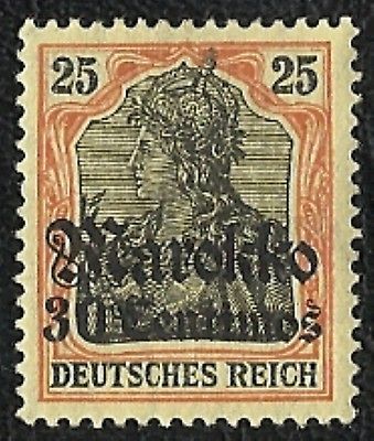 1906 German Offices in Morocco Surcharged Germania #37 A16{a}30c on