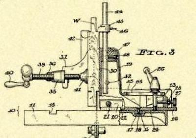 DELTA ROCKWELL Tenon Jig 1937 US Patent Art Print_W199