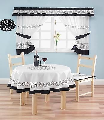 Cushion Seat Pad Kitchen Chair Black & Ivory Deco