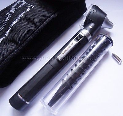 YNR BLACK OTOSCOPE + FREE BULB   POCKET FIBER OPTIC MINI   0161