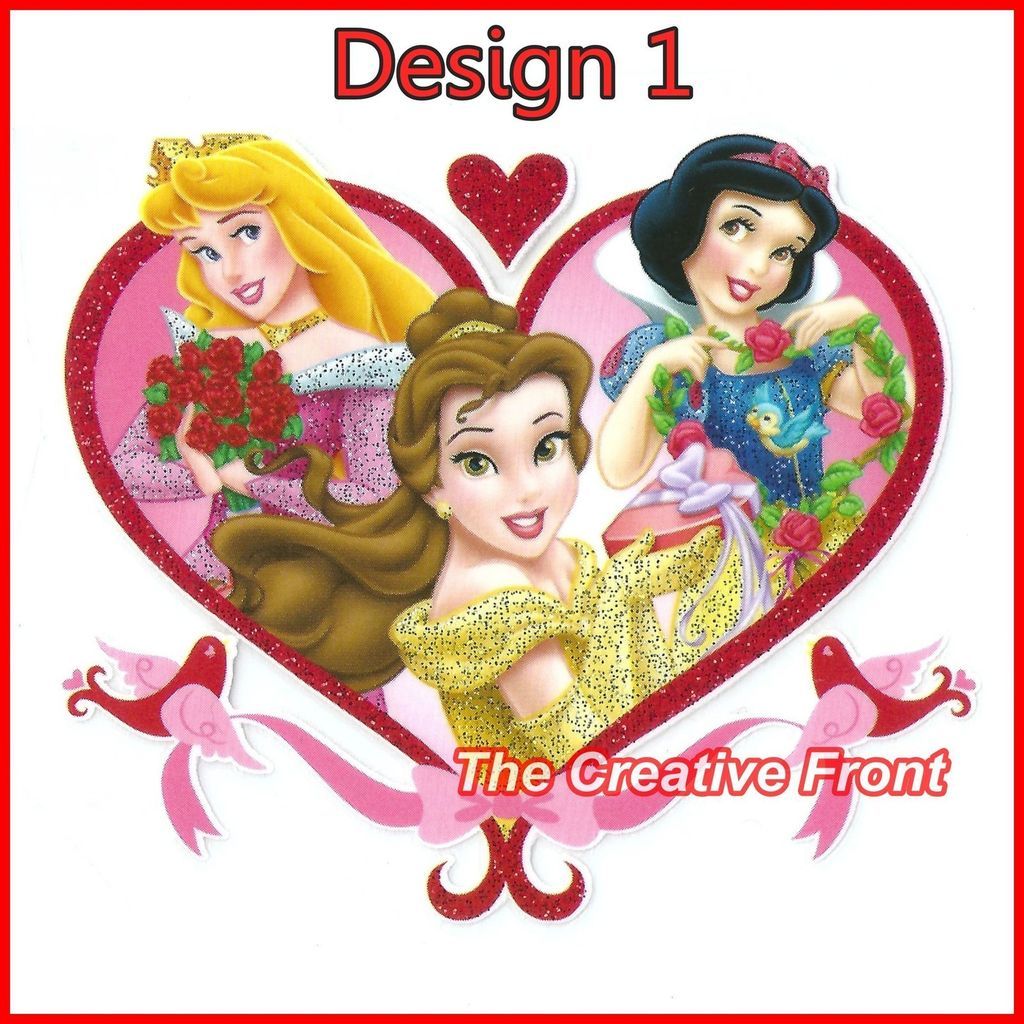 PRINCESS   Iron On Glitter T Shirt Heat Transfers   MORE DESIGNS   NEW