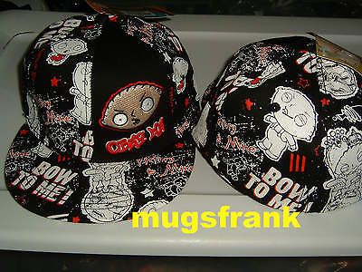 Nwt Family Guy Stewie Bow To Me, Obey Me Flex Black Hat