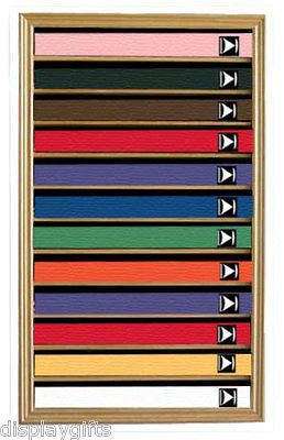 Karate/Taekwon do Belt Display Case Shadow Box Wall Hanging Cabinet