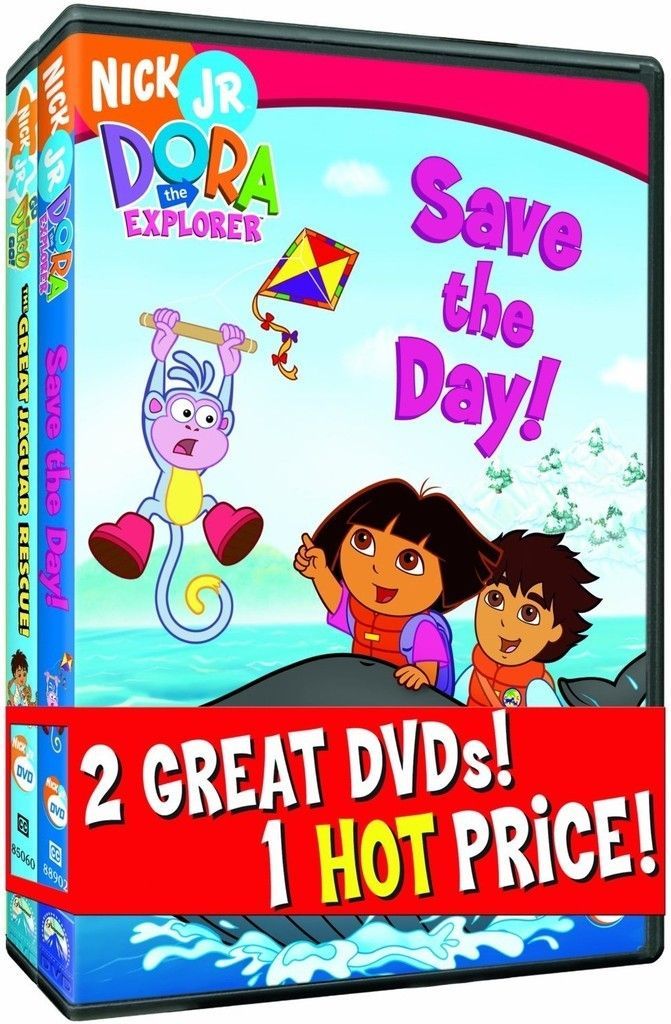 DORA THE EXPLORER SAVES THE DAY + GO DIEGO GO GREAT JAGUAR RESCUE R1