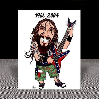 New DIMEBAG DARRELL guitar god POSTER ART, pantera, heavy metal