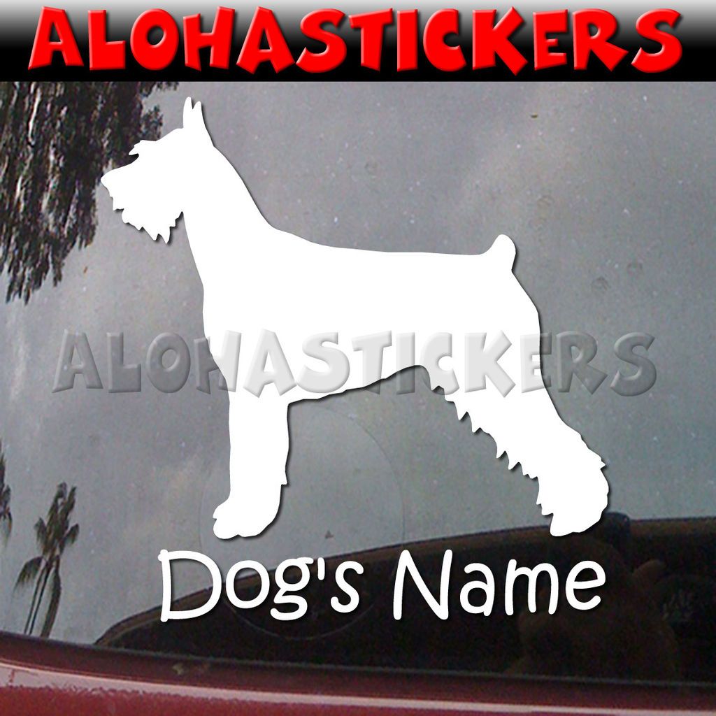 Custom GIANT SCHNAUZER DOG Breed Car Truck Boat Vinyl Decal Window