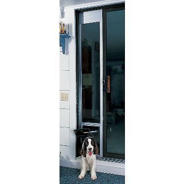 PETSAFE DELUXE SLIDING PATIO DOOR DOG DOOR MED. WHITE