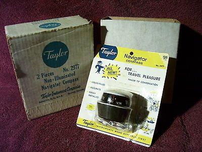 NICE VINTAGE MINT 60s 70s TAYLOR NAVIGATOR COMPASS 2977 AUTO TRUCK