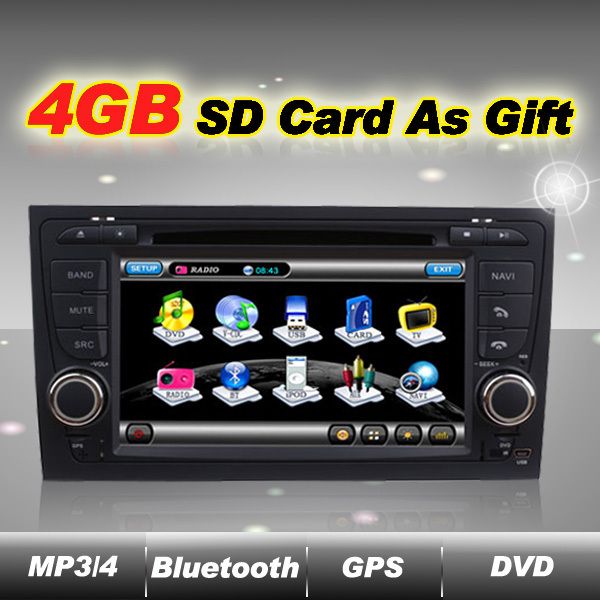 Double Din Car DVD Player GPS Navigation Radio TV Touch Screen For