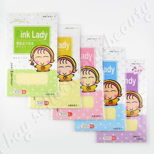 Pink Lady Double Eyelid Tapes Small Medium Large 60pcs