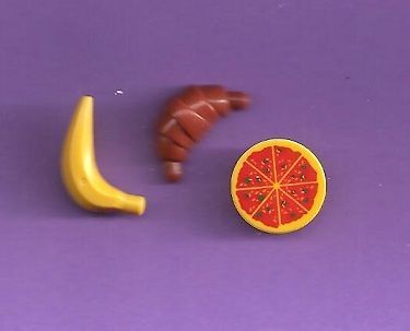 LEGO FOOD ~ PIZZA, BANANA & CROISSANT ~ For CITY SPONGE BOB