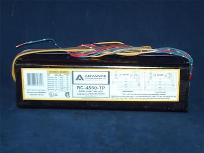 LIGHTING BALLAST ADVANCE RC 4S60 TP 120 VOLT 60 HERTZ