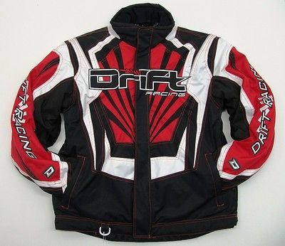 Drift Racing Mens Authority D Tex Snowmobile Jacket   Red / Black New