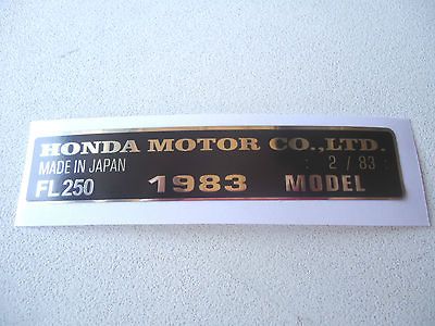 listed HONDA ODYSSEY FL250 FL 250 ATV 1983 FRAME VINYL DECAL STICKER