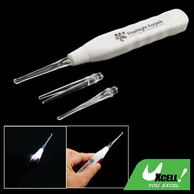 White Light Earpick Ear Wax Remover Cleaning Tool Curette