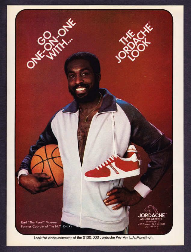 1981 Earl The Pearl Monroe Photo Jordache Clothing Ad