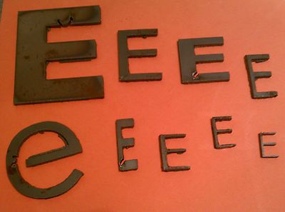 Raw Metal Art Letter E   Different Sizes and Fonts   Metal Steel