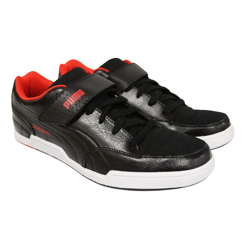 Puma Ducati Mens Street Rider Low Ducati 30423101 Black Sneakers Shoes