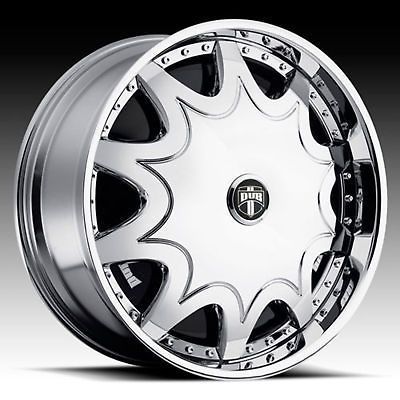 24 DUB STASHOLA SPINNER CHROME WHEEL SET