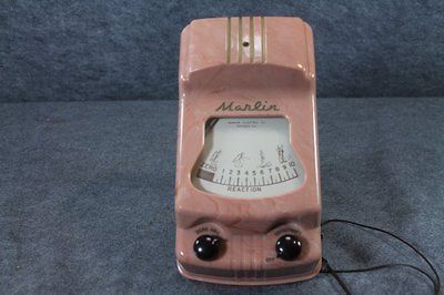 OLD MARLIN LIE DETECTOR IN PINK SWIRLED CASE ~ SUPER