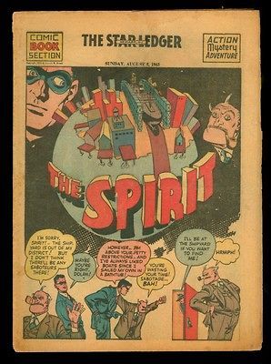 THE SPIRIT SECTION 8/8 4.5 VG+ 1943 WILL EISNER LOU FINE