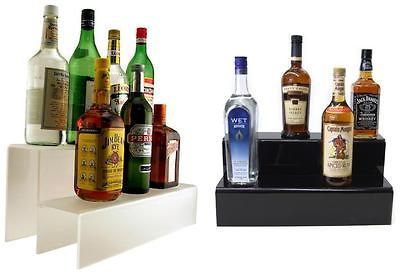 36 2 Step LED Lighted Bar Shelf   Bar Shelving   Lighted Bar Display