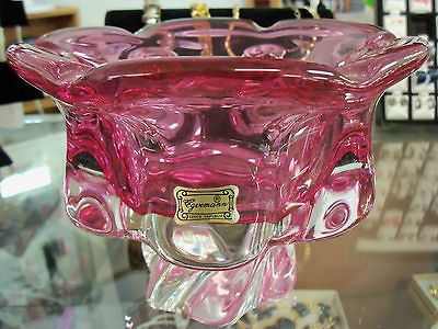 Stunning  Vintage EGERMANN EXBOR CZECH BOHEMIAN PINK CRYSTAL