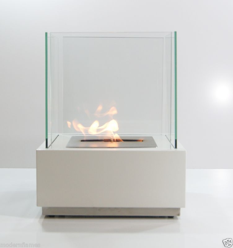 Bio Ethanol MODERN Fireplace Freestanding MINI WHITE