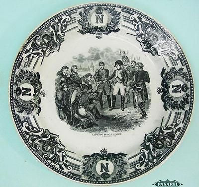 Boch Freres Keramis Napoleon Bonaparte Ceramic Plate Belgium 19th