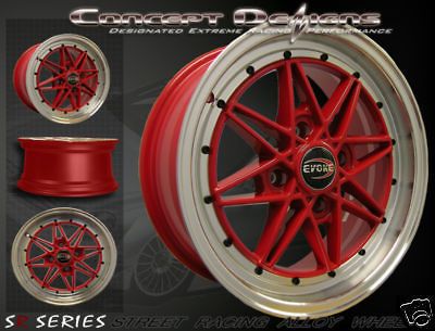 EVOKE™ C16 WHEELS RIMS ALLOY 4 LUG GOLD PCD 4X14.3 BOLT PATTERN JDM