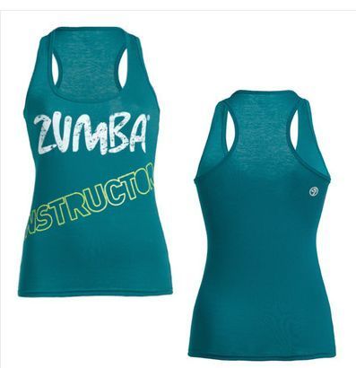 NWT New Zumba Vida Instructor Racerback Top Green We Ship Fast USA