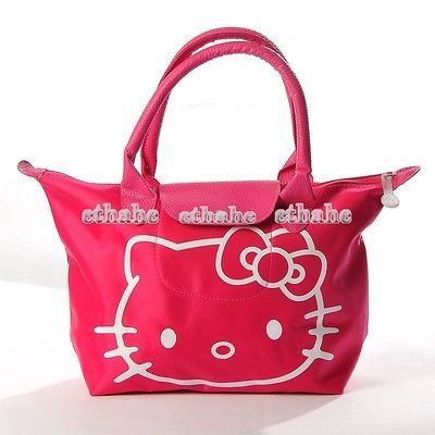 HelloKitty PU Leather Foldable Light Tote Shopping Shoulder Handbag