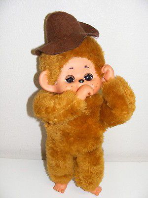 Monkey Thumbsucker VTG Blinky Eyes Thumb Ear Monchichi Friend Hat 16